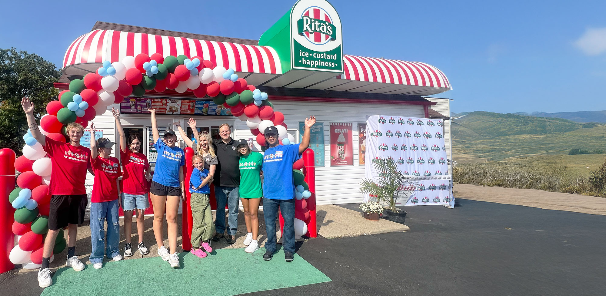 Ritas Store Front with People