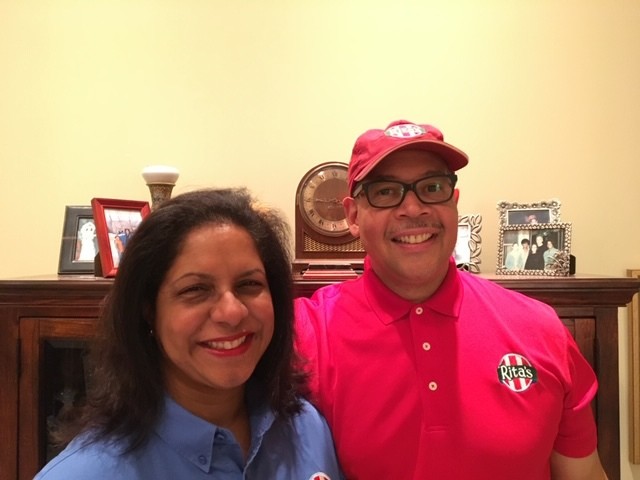 Rita's franchisees Vivian Pressley and Dave Harris
